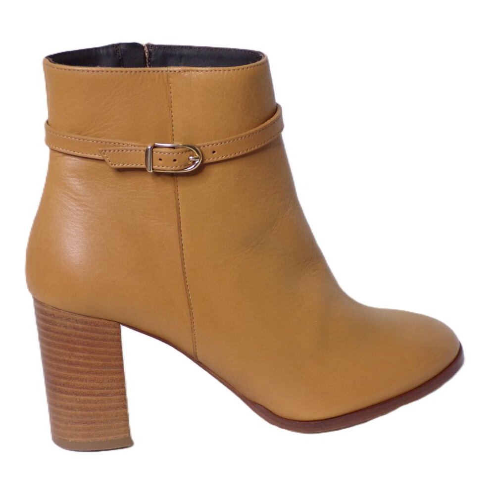 🆕 LK BENNETT Bryony Leather Belted Ankle Boot 8 Camel Tan - Picture 8 of 12